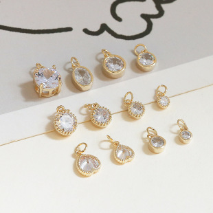 ���s�L�A�ΐ����Ƕ�ʯ�~�14k��ɫ����Ȧ����diy�Ʒ�����