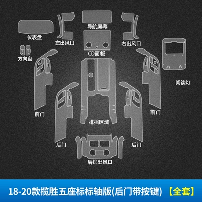 Executive Aurora Star Vein Discovery 54, Automotive Film - stealth-transparent-18-20-range-rover-five-axis-version-rear-door-with-buttons-full-set