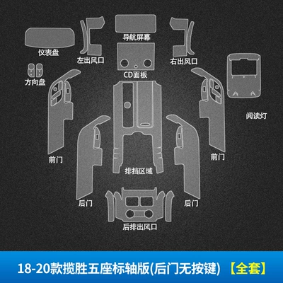 Suitable for Land Rover Range Rover – Automotive Film - stealth-transparent-18-20-range-rover-five-coordinate-axis-version-no-button-on-rear-door-full-set
