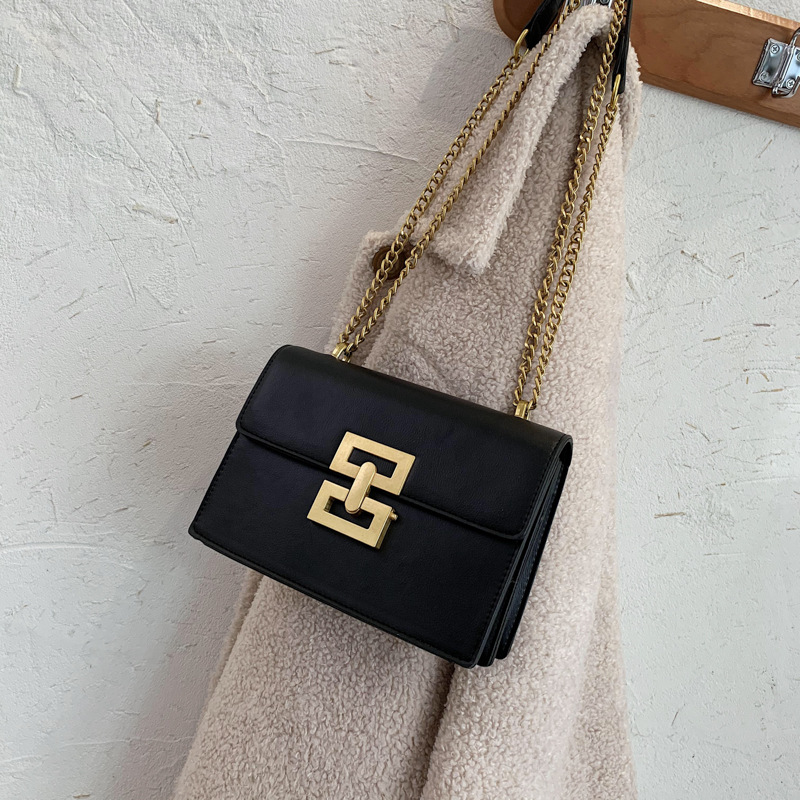 Bolso Pequeño Cuadrado Cruzado para Mujer de PU con Cierre de Bloqueo para Uso Diario image 3