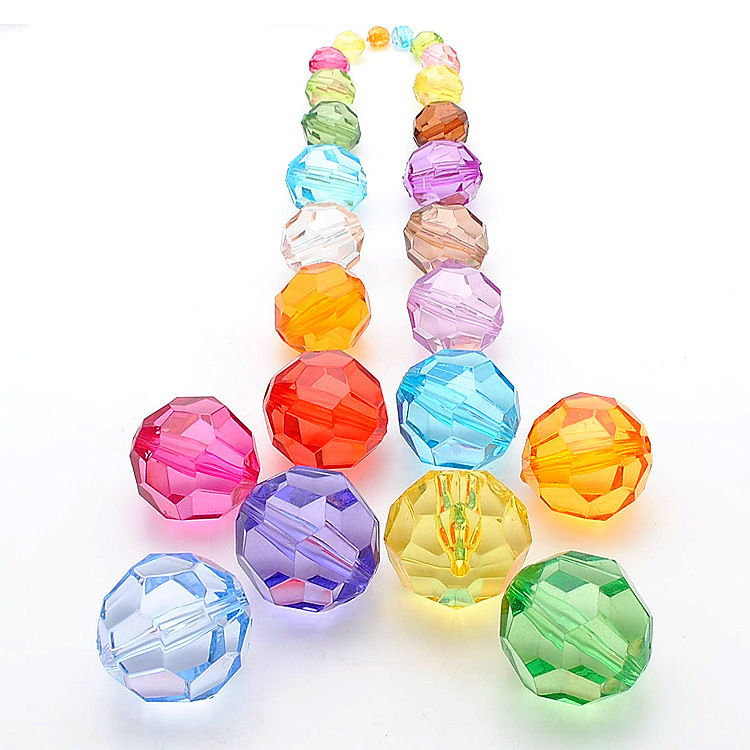 32 cut transparent angle beads acrylic material 6mm-32mm curtain imitation Crystal loose beads diy handmade beaded material