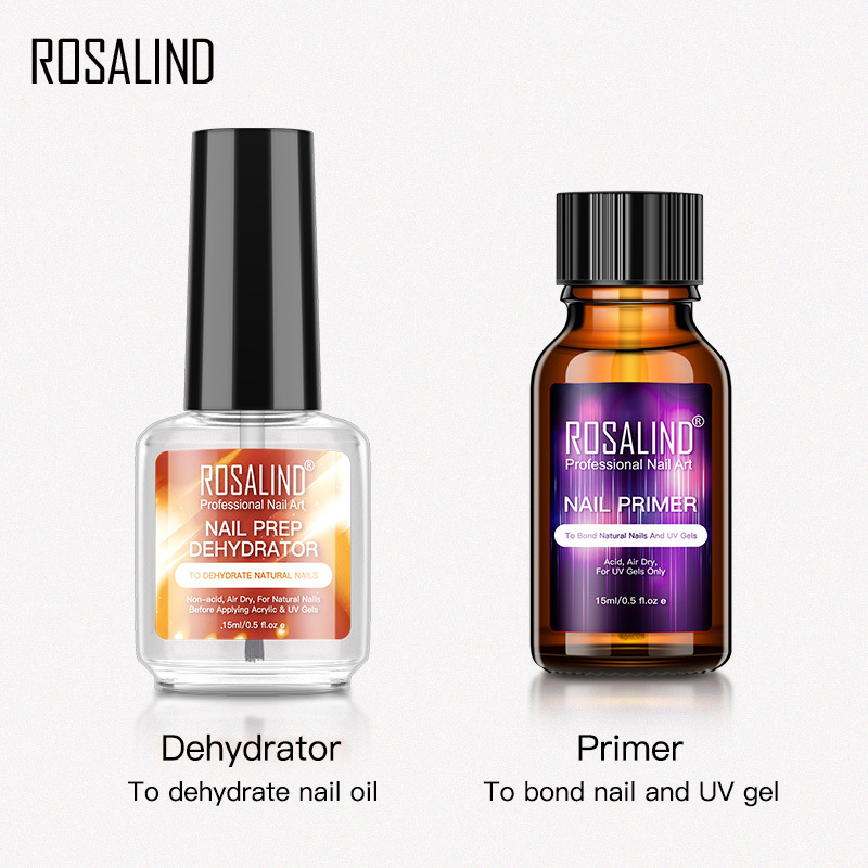 rosalind跨境美甲平衡液吻合剂套盒护甲油粘合剂美甲胶美甲油批发