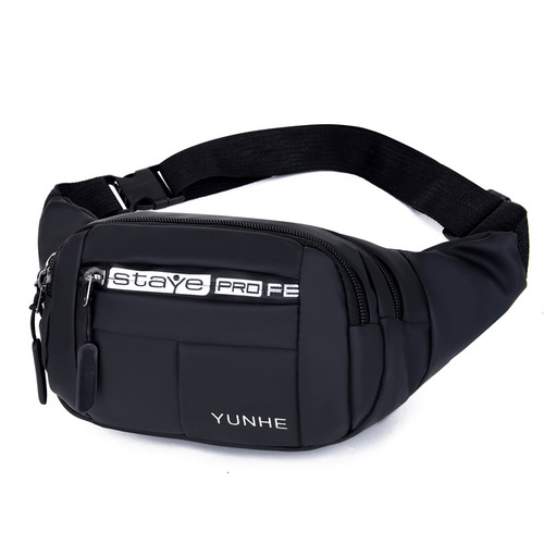 Foreign trade waist bag wholesale men's leather film chest bag large capacity women's waist bag crossbody bag business outdoor mobile phone bag