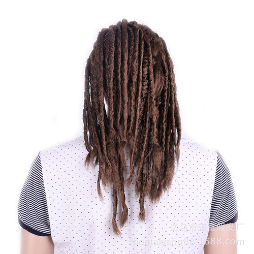 2019 New Reggae Messy Double Dutch Braids Wig Ball Cosplay Brown African Braids Wholesale