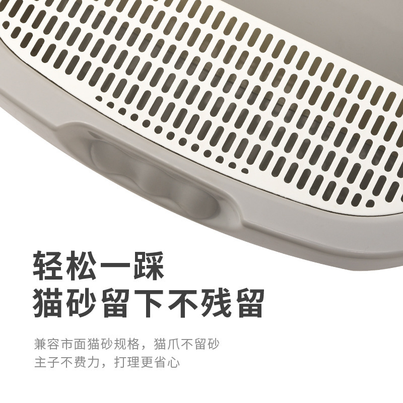 Venta al por mayor semicerrado tamaño pequeño caja de arena para gatos anti-salpicaduras gato inodoro desodorante caja de arena para gatos suministros para gatos