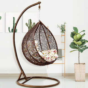 Bird's Nest Hanging Chair Indoor and Outdoor Single Hanging Basket Rattan Chair Household Rocking Chair Lazy People's Cable Orchid Chair Balcony Cradle Hanging Chair