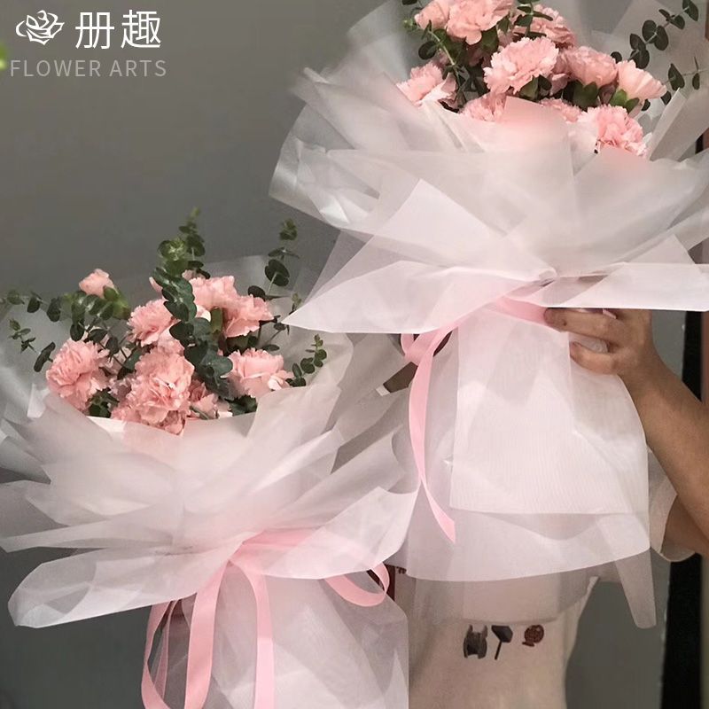 Papel liso coreano mate Papel de embalaje de ramo de color sólido coreano Papel de embalaje de flores impermeable de alta calidad Materiales de floristería