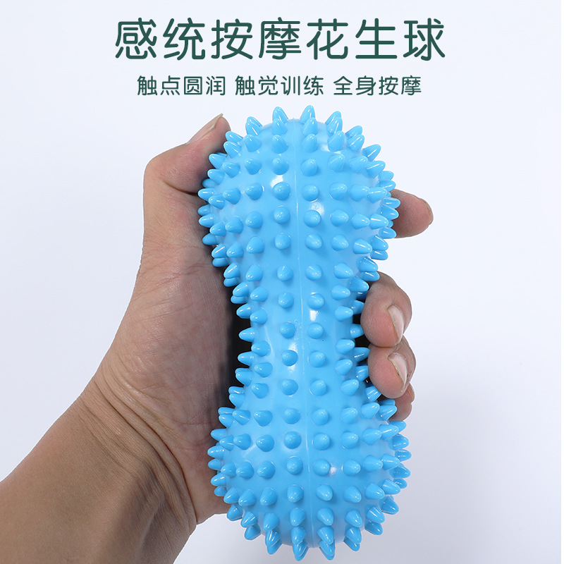 Suministro directo de fábrica erizo masaje Bola de maní bola fascial relajante músculo fitness bola rehabilitación entrenamiento bola PVC Thorn bola
