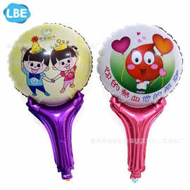 铝膜气球手持充气打击棒 30*50cm造型铝膜充气棍 广告促销充气棒