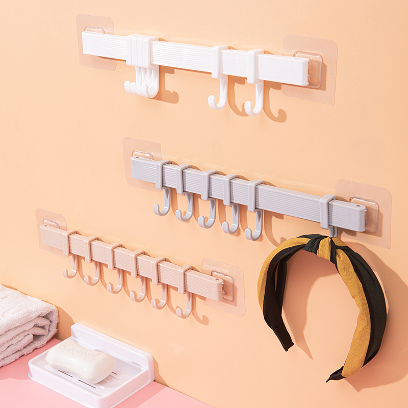 Bathroom Towel Rack Paste-Free Punch-Free Kitchen Single Pole Rag Hanger Bathroom Thickeneded Towel Bar 6 Hooks Bathroom Towel Rack Paste-Free Punch-Free Kitchen Single Pole Rag Hanger Bathroom Thickeneded Towel Bar 6 Hooks