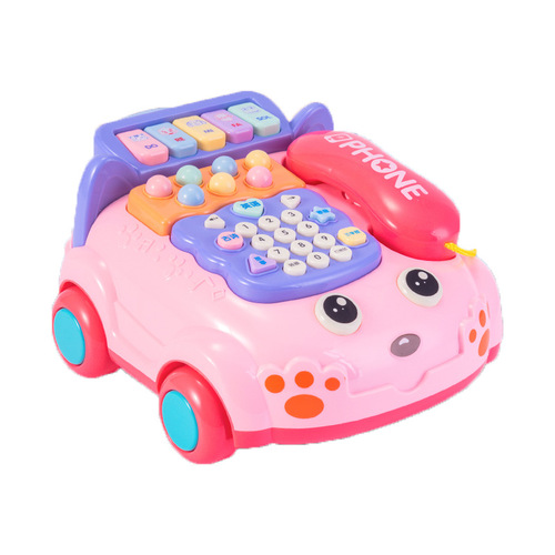 Baby toy telephone landline boy baby music story multi-functional puzzle early education 1 year old 2 little girl