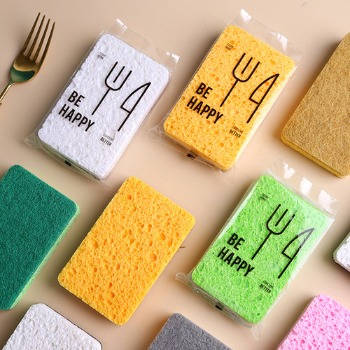 Sponge for dishwashing and wiping pools, household double-sided solid color foaming and scraping cleaning sponge, dishwashing and wiping sponge, drop shipping