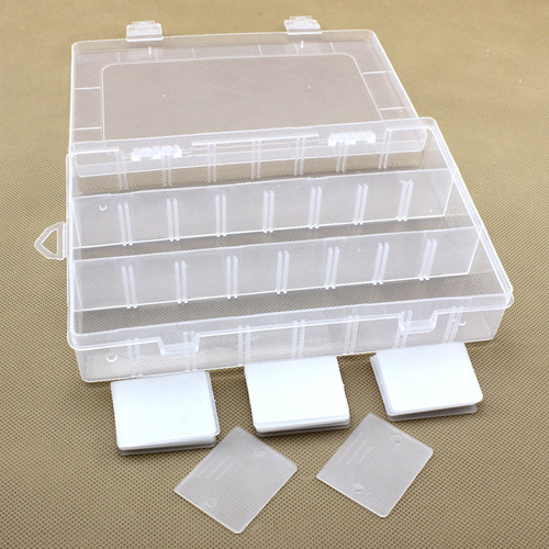 Detachable small 24-grid plastic box jewelry accessories box electronic components packaging box parts storage box