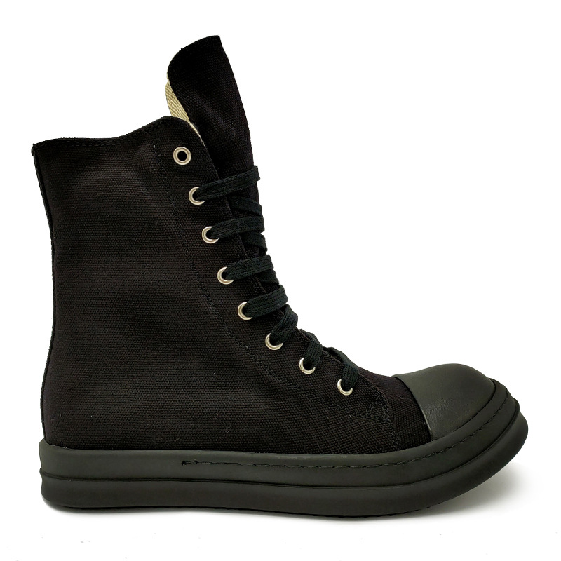 high-top all black canvas