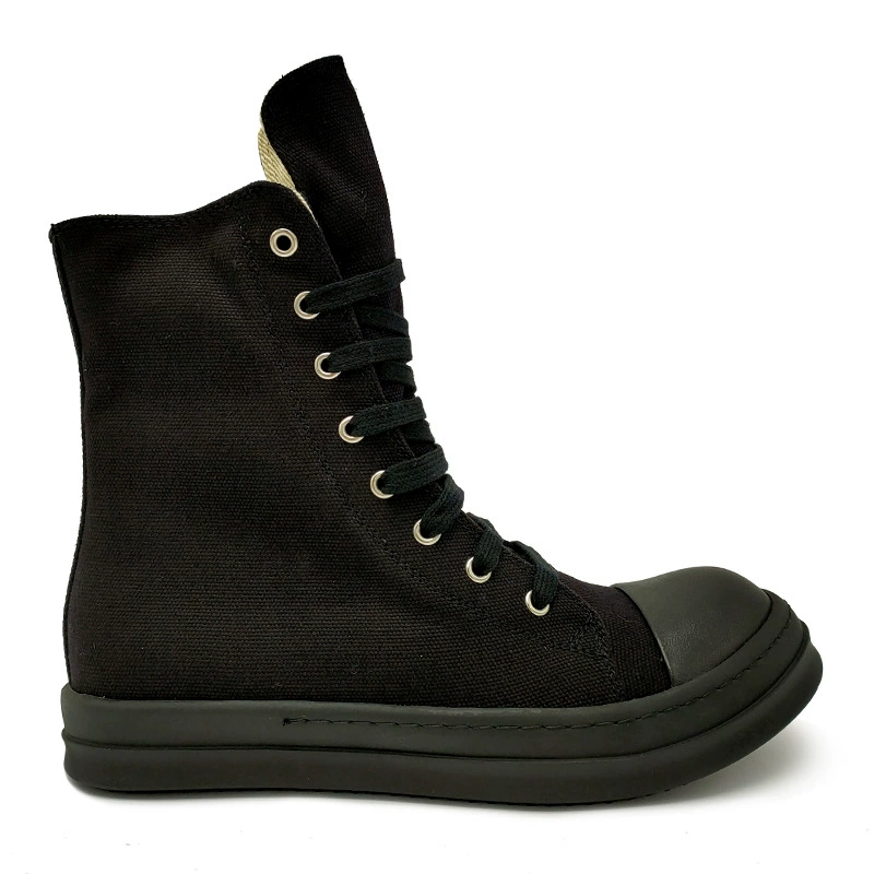 Unisex platform canvas high-top sneakers detail 10
