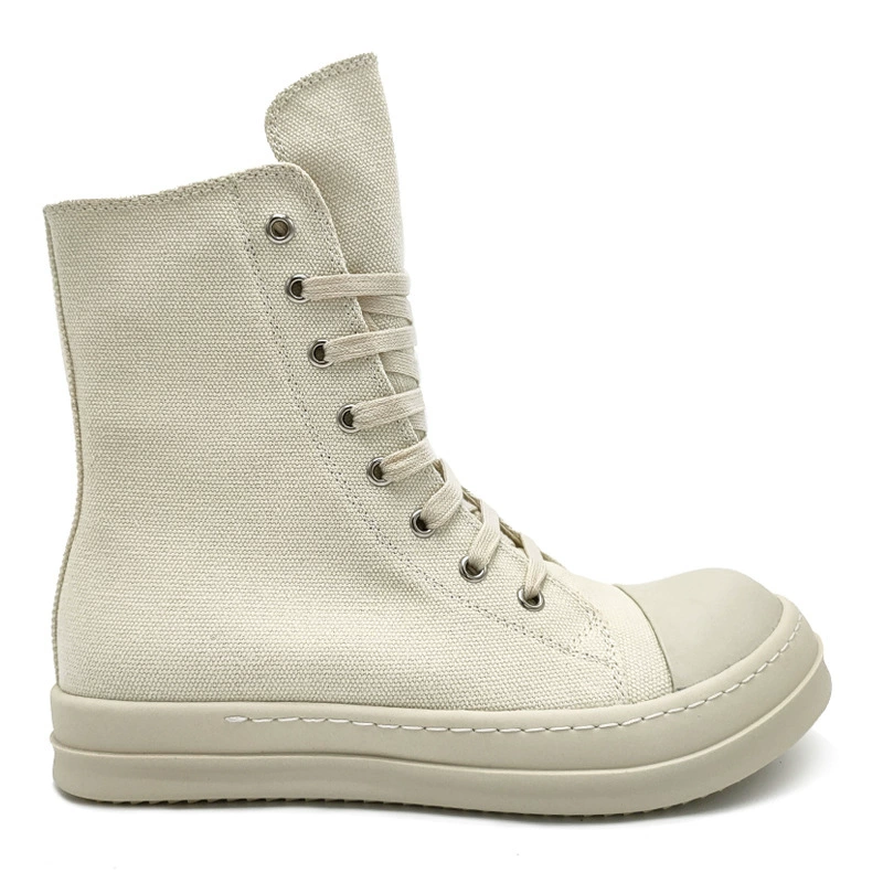 Unisex platform canvas high-top sneakers detail 9