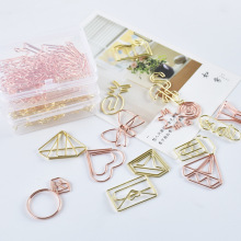 电镀回形针套装稳定货源工厂现货批发创意金属动物回形针20枚一盒