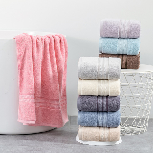 Pure cotton adult bath towel thickened large terry bath towel 70*140cm 500g men's and women's bath towel wholesale