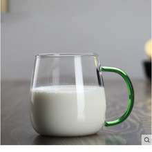 高硼硅玻璃茶杯 家用牛奶杯早餐杯耐热玻璃咖啡杯加厚泡茶杯
