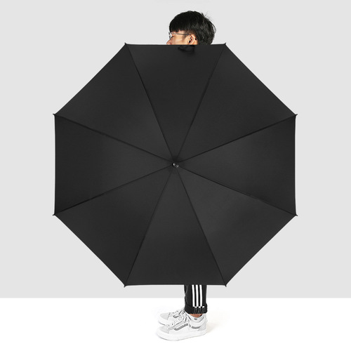 27-inch golf umbrella, full fiber straight pole automatic umbrella, long handle umbrella, large wind-resistant business gift advertising umbrella