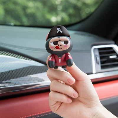 Car Aromatherapy Perfume Car Air Outlet Ornaments Car ADOONGA Butt Scarlet Car Interior Ornaments Lasting Light Fragrance (Perfplant seat) - red-baseball-monkey