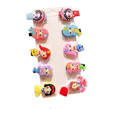 Korean children's hair clip set of 10, baby duck clips for girls, cute and hair-friendly student hair accessories