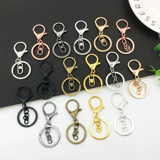 批发钥匙扣圈链 金属挂件狗扣门扣龙虾扣三件套保色镀diy饰品配件