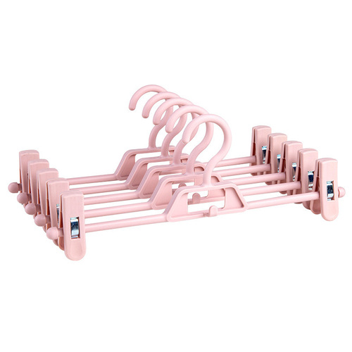 Seamless household trouser rack, trouser clips, clothes hanger, telescopic multifunctional storage rack, trouser drying rack, wardrobe trouser clips