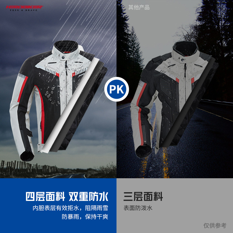 Ropa de Motociclismo para las Cuatro Estaciones, Chaqueta Impermeable y Cálida para Motociclistas, Ropa de Carreras de Bicicleta de Montaña Todoterreno