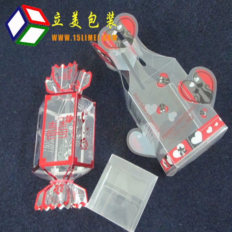 义乌 pvc盒 PVC透明包装盒pvc折盒 糖果 塑料折盒 PVC包装笔盒