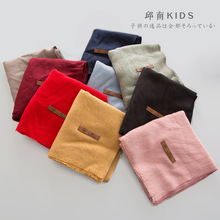 秋南 儿童围巾冬季女童韩版羊绒皮标保暖围巾婴儿男女童围脖披肩