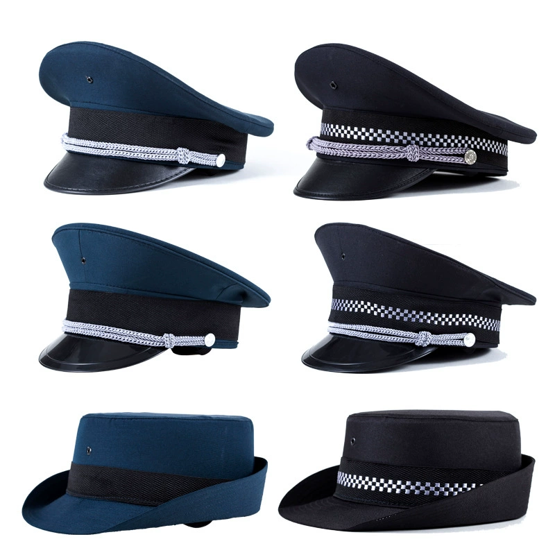 Новая кепка охранника, аксессуары для униформы охраны, кепка для мужчин и женщин, кепка охранника с широкими полями, кепка для службы по управлению имуществом с широкими полями, темно-зеленая кепка с широкими полями.