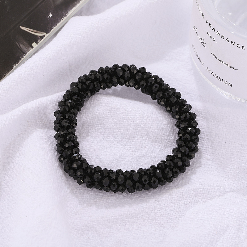 Pulsera de cuentas de cristal banda de pelo de anillo de intestino grueso Universal Internet celebridad ins Cola de Caballo cuerda de pelo temperamento retro cuerda de pelo al por mayor