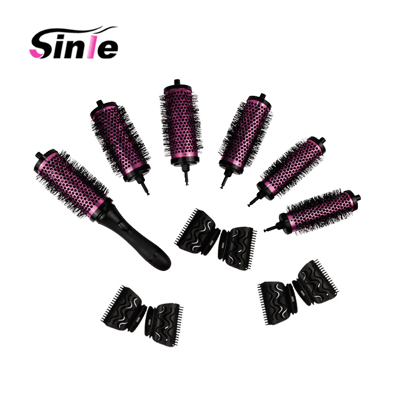 6-Piece aluminio cobre peine conjunto de las mujeres conjunto transfronterizo de aceite Cabeza modelado pelo rizador pelo peine cabeza de masaje peine