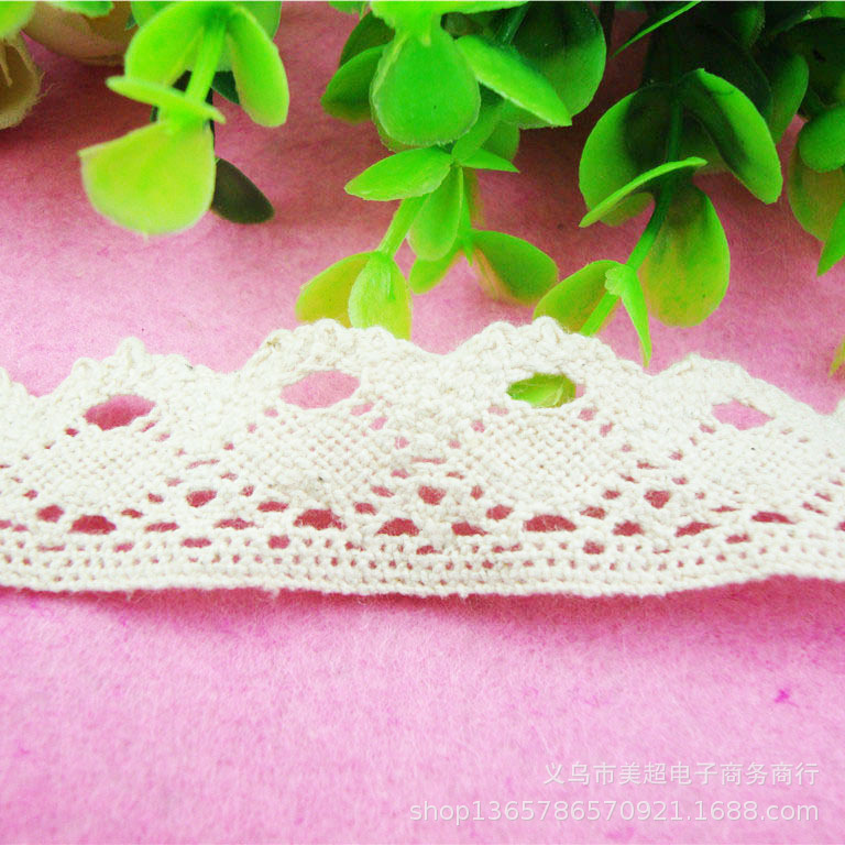 精美机织棉线单边蕾丝花边 手工童装女装服饰家纺床上用品辅料