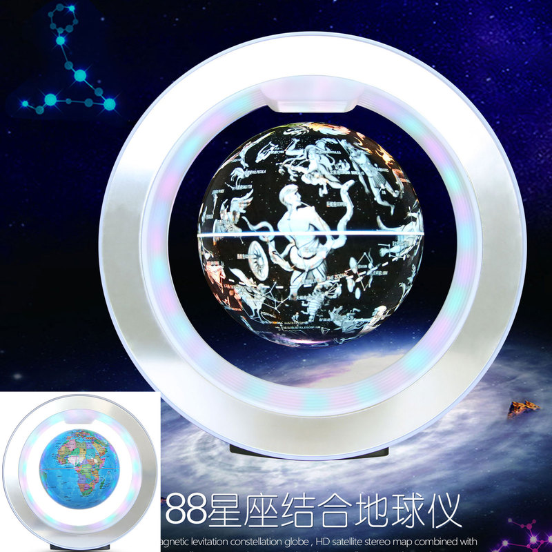 Magnetic Levitation Globe 6-inch Rotate Constellation Light Office Home New Strange Decoration Creative Gift Display
