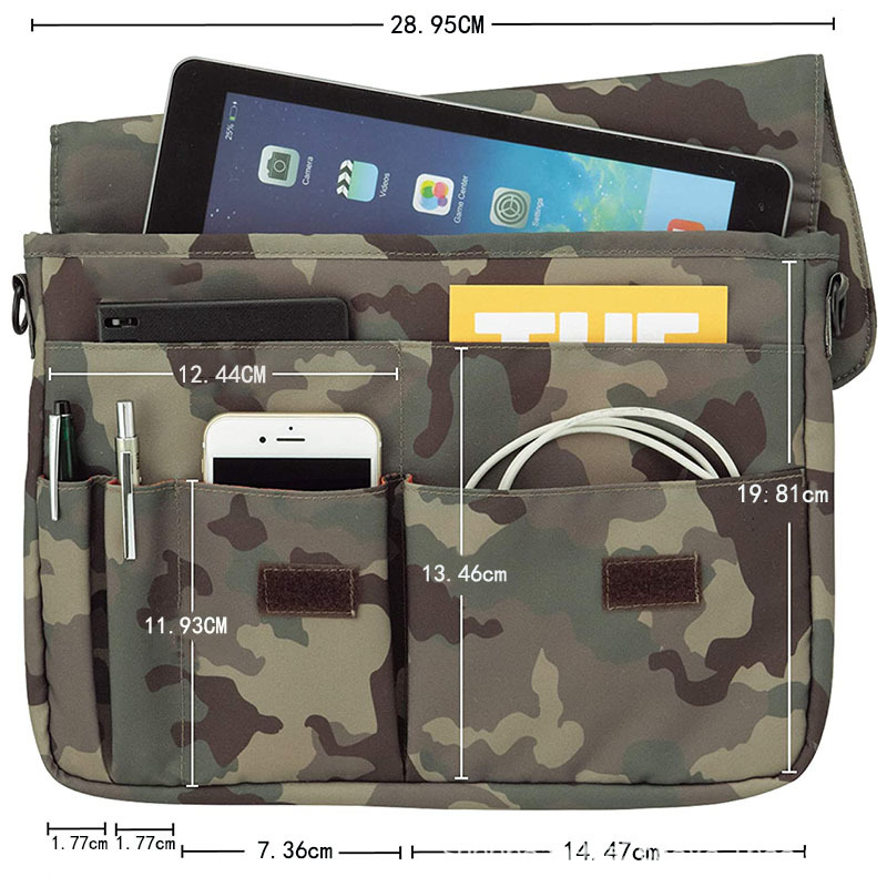 Cross-Border Factory Customized Japanese and Korean Style 10inch Tablet Computer Bag for Men and Women Casual Oxford Waterproof Single Shoulder Crossbody Square Bag