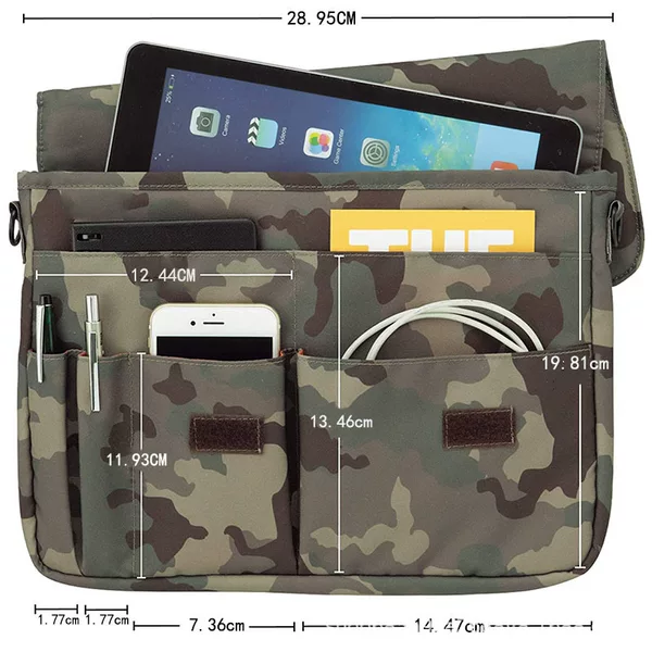 Cross-Border Factory Customized Japanese and Korean Style 10inch Tablet Computer Bag for Men and Women Casual Oxford Waterproof Single Shoulder Crossbody Square Bag