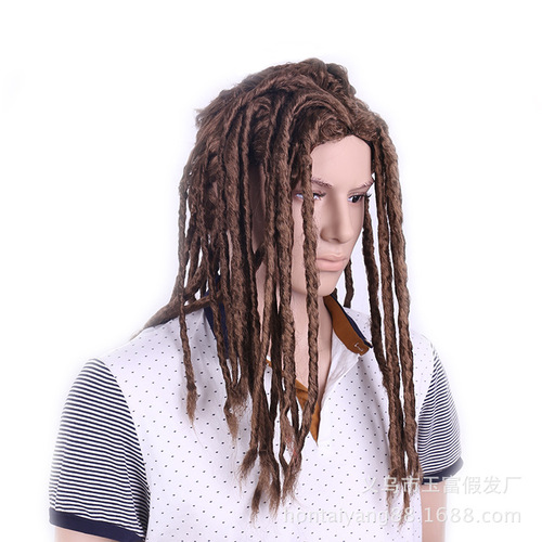 2019 New Reggae Messy Double Dutch Braids Wig Ball Cosplay Brown African Braids Wholesale