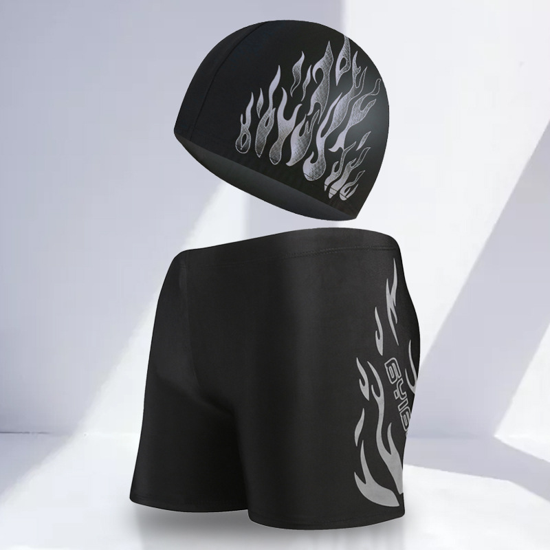 Qi Lang natación troncos hombres Boxer adultos natación troncos Natación traje de nylon suelta más el tamaño de los hombres pantalones de natación impresos al por mayor