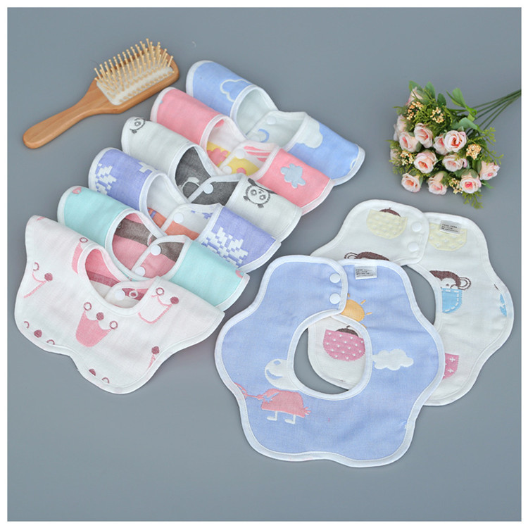 Saliva towel Infants baby waterproof Bibs Bib children Newborn Gauze baby Saliva towel