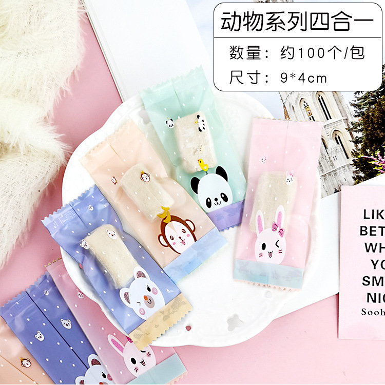 Embalaje para hornear creativo hecho a mano turrón bolsa de fruta transparente engrosada bolsa de caramelo lindo embalaje papel de caramelo 100 piezas