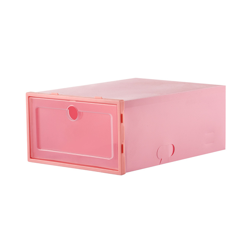 Caja de zapatos de almacenamiento engrosada Almacenamiento de escritorio transparente caja de zapatos engrosada caja de zapatos extra grande dormitorio almacenamiento Flip caja de zapatos transparente