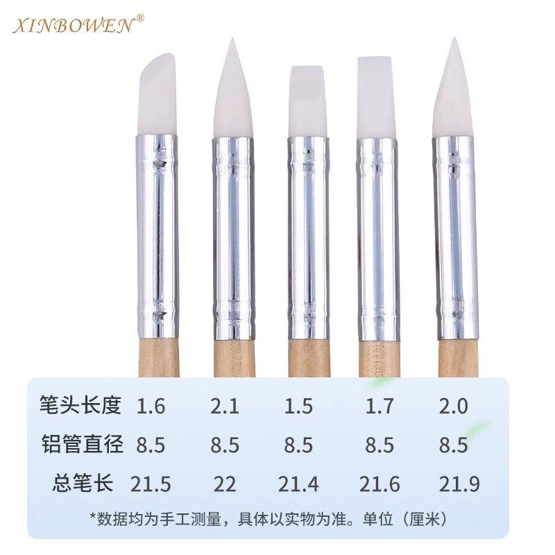 Ceramics, set, carved silicone clay for manicure, for import, 5 pieces