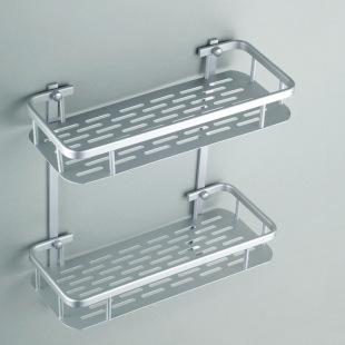 Space aluminum storage rack bathroom storage rack bathroom bright matte pendant bathroom perforated rectangular rack batch