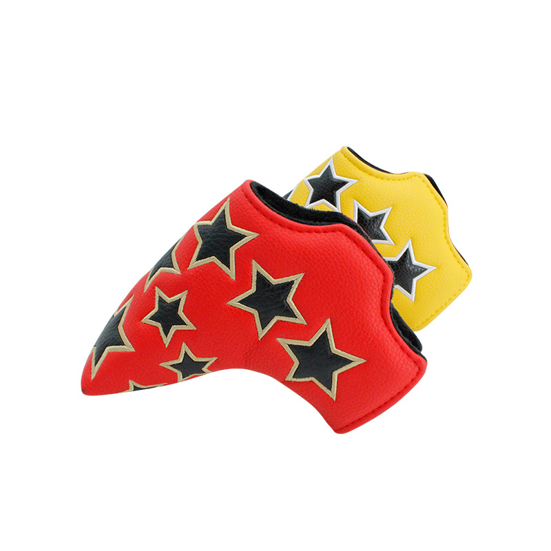 Directo de fábrica Golf Club cubierta PU putter cubierta estrella bordado Diseño transfronterizo Amazon Venta caliente