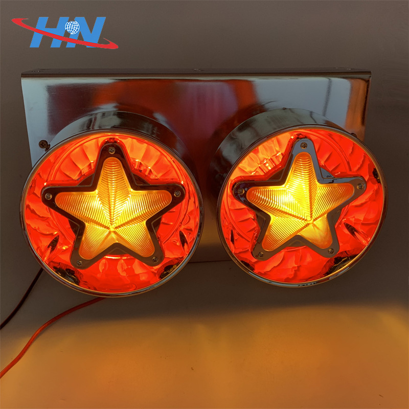 Nuevo tipo de lámpara de doble estrella japonesa de camión bomba de camión remolque luz trasera general