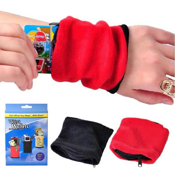 wrist wallets sports arm bag running sweat-absorbent wrist bag change key bank card bag non-mobile phone bag