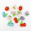 Three dimensional strawberry, resin, pendant with accessories, earrings, hair accessory, handmade, wholesale