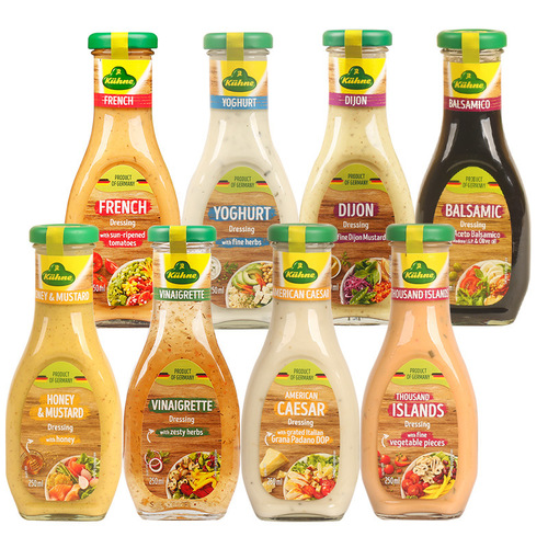 Imported Guanli Honey Mustard Salad Dressing 0 Fat Low Fat Vanilla Vinegar Sauce Vegetables and Fruits Thousand Island Dressing